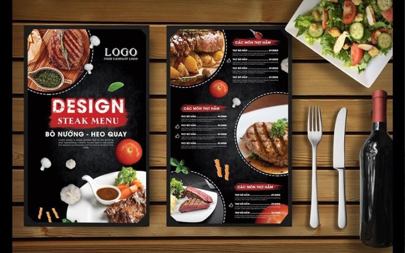 Công ty in menu Dấu Chân Việt