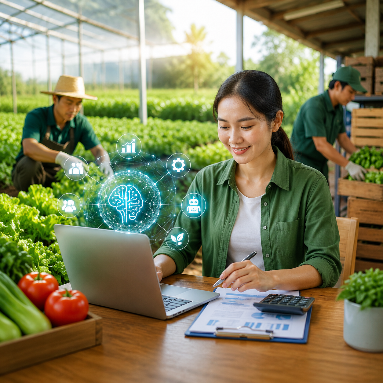 Ứng dụng AI cho phòng kế toán nông nghiệp